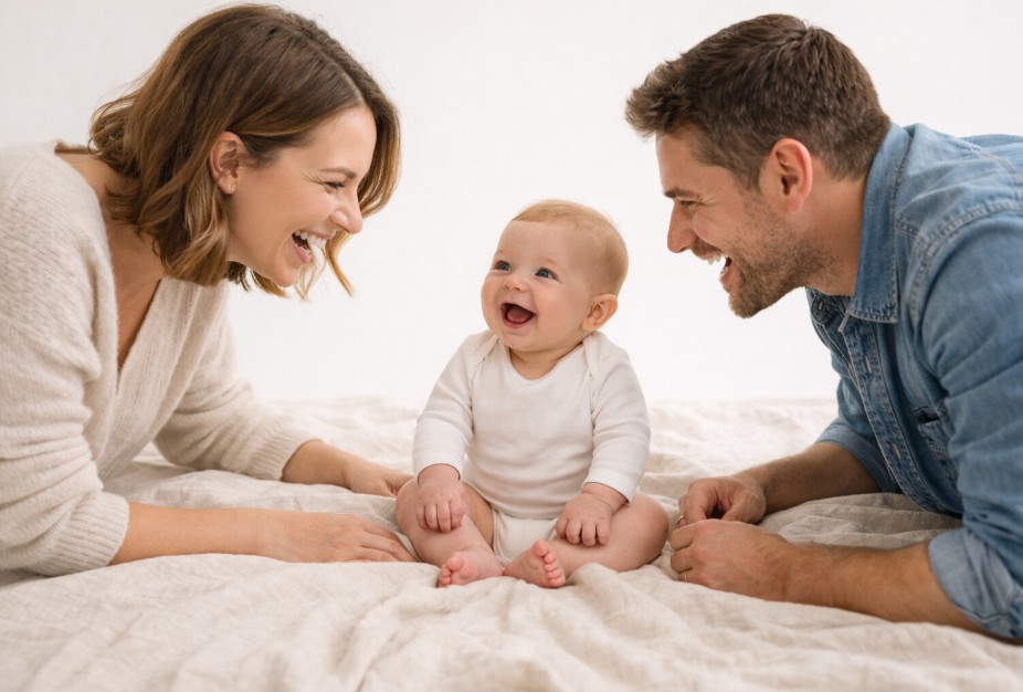 a partir quel age photos de famille avec un bebe
